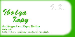 ibolya kapy business card